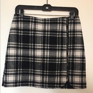 Hollister Plaid Mini Skirt with Zipper Detail